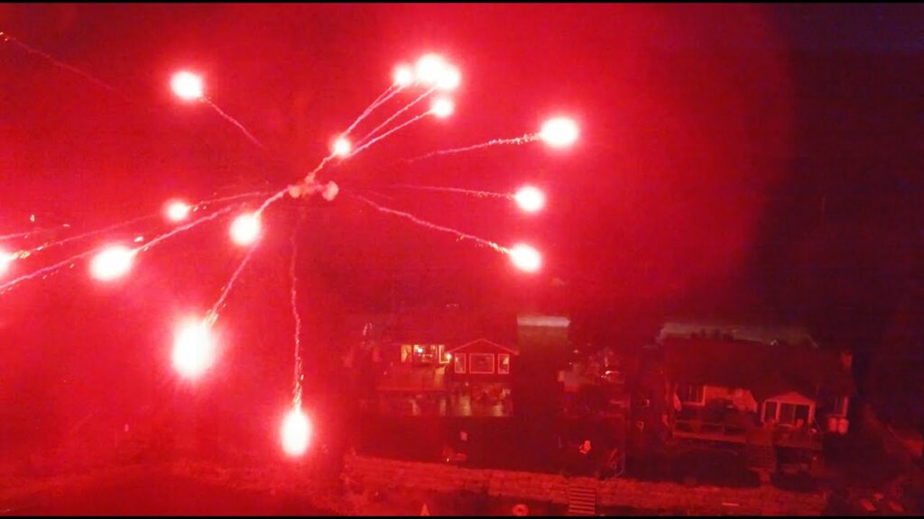 FLYING DRONE INTO FIREWORKS (EPIC DRONE FLIGHT)
